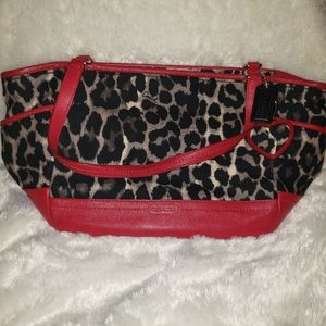Coach leopard print handbag